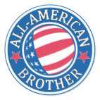 All-American Brother Round Sticker