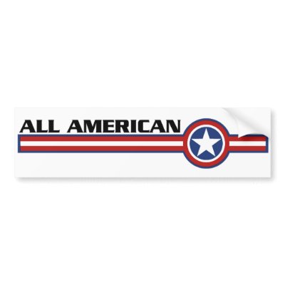 All American bumper sticker by patriotic_tshirts