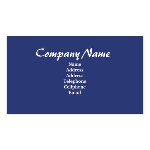 All American Business Card (back side)