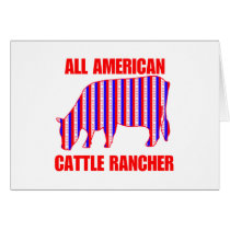 ALL AMERICAN CATTLE RANCHER GREETING CARD