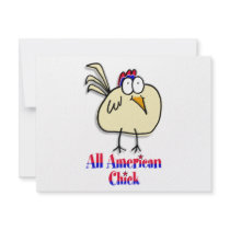 All American Chick invitations