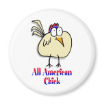 All American Chick Refrigerator Magnet
