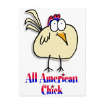 All American Chick Post Card