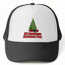 All American christmas tree with beer hats