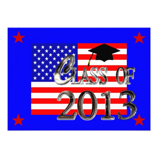 All American Class Of 2013 Graduation Invitations (front side)