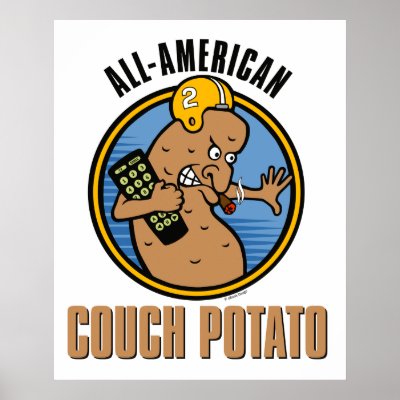 All-American Couch Potato Print by eBrushDesign