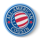 All-American Cousin Round Button