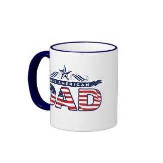 All american dad USA patriotic men's coffee mug mug