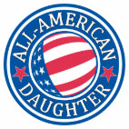All-American Daugher Ladies Baby Doll Fitted T-Shirt