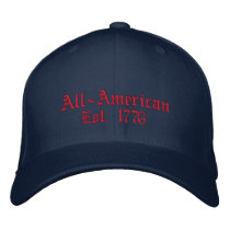 All-American, Est. 1776 Embroidered Baseball Cap