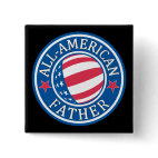 All-American Father Square Button