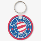 All-American Father Round Keychain