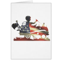 All American Flag fade Fully Customizable cards
