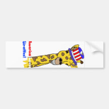 All American Giraffes Bumper Sticker