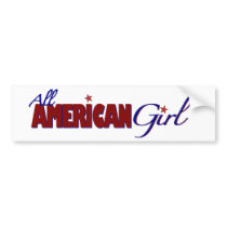 All American Girl Bumper Stickers