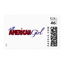 All American Girl Postage Stamp