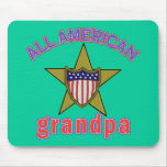 All American Grandpa Tshirts and Gifts Mouse Pads