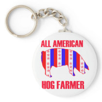ALL AMERICAN HOG FARMER KEY CHAIN