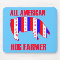 ALL AMERICAN HOG FARMER MOUSE PAD