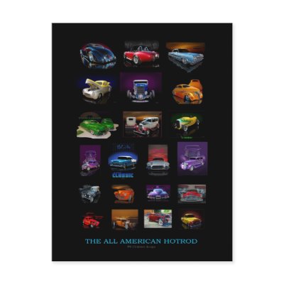 All American Hot Rod Postcard by fredsredt