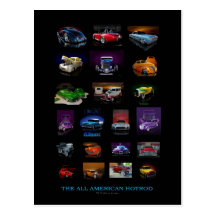 All American Hot Rod Postcards