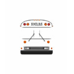 'All American RE' School Bus Women's T-Shirt