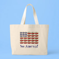 All American Shasta Trailer Tote bags by vintagetrailers All American Shasta Trailer Tote bags