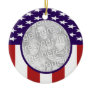 All-American Stars and Stripes Custom Photo Christmas Ornament