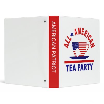 All American Tea Party Patriotic 3 Ring Binder by USAPolitics