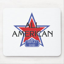 All American Triplet Dad mousepads