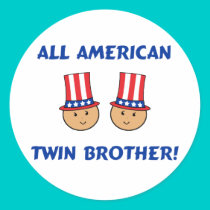 All American Twin Brother stickers by Scrappintwins All American Twin Brother stickers