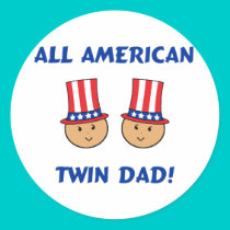 All American Twin Dad stickers by Scrappintwins All American Twin Dad stickers
