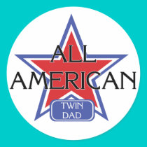 All American Twin Dad stickers by Scrappintwins All American Twin Dad stickers