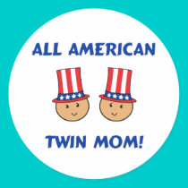 All American Twin Mom stickers by Scrappintwins All American Twin Mom stickers