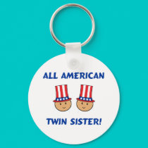 All American Twin Sister keychains by Scrappintwins All American Twin Sister keychains