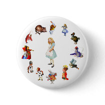 ALL AROUND ALICE PINBACK BUTTONS