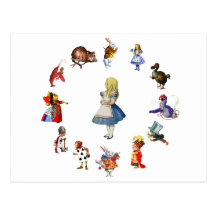 ALL AROUND ALICE IN WONDERLAND POST CARDS