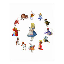 ALL AROUND ALICE IN WONDERLAND POSTCARDS