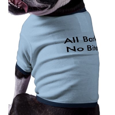 All Bark, No Bite! Pet T-shirt by elway32