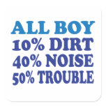 All Boy Square Stickers