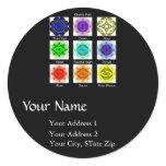 "All Chakra Balancing" Address Label Round Sticker