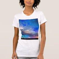 All  color sun set, on a t-shirt