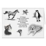 All Creatures Great And Small: Animals: Scripture Greeting Cards