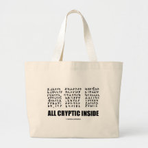 All Cryptic Inside (Jules Verne Runic Cryptogram) Tote Bag