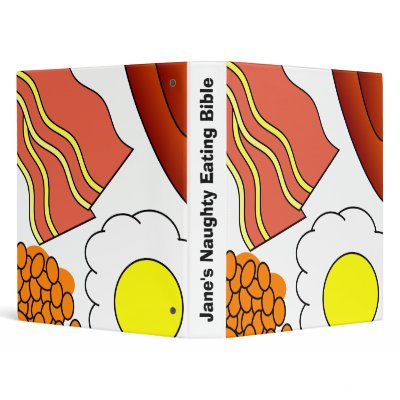All Day Breakfast 3 Ring Binders by ChocolateJava