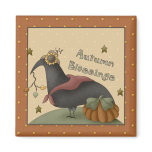 All dem Blessings · Crow & Pumpkin Fridge Magnets