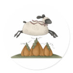 All dem Blessings · Sheep & Pumpkins Round Sticker