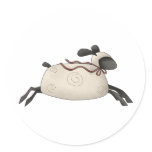 All dem Blessings · Sheep Round Sticker