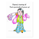 All Dressed up Birthday postcard invitation