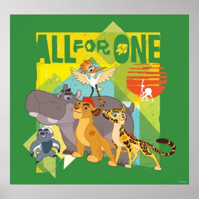 All For One Lion Guard Graphic Poster